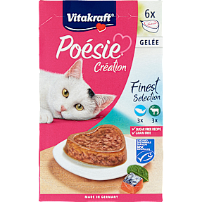 Vådfoder i gelé m. laks og vildt