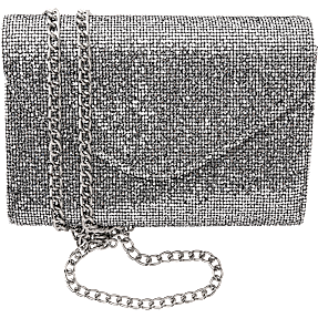 VRS dame glitter taske - sølvfarvet