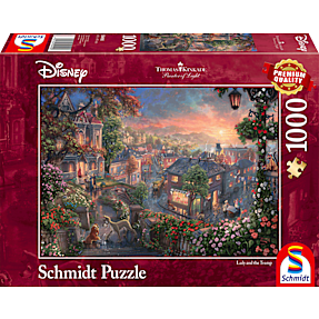 Schmidt Puzzle Lady og Vagabonden puslespil 1000 brikker
