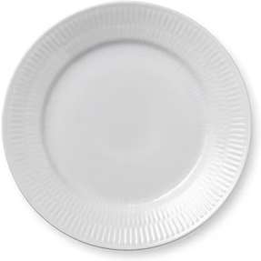Royal Copenhagen Hvid Riflet tallerken