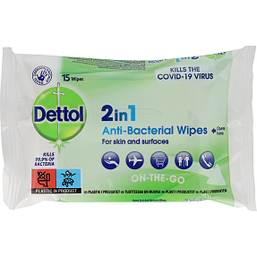 2-i-1 desinficerende vådservietter