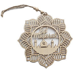 Eid træ dekoration 10cm ass