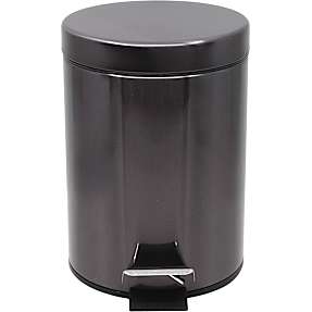 Toiletspand i stål med softclose - grå