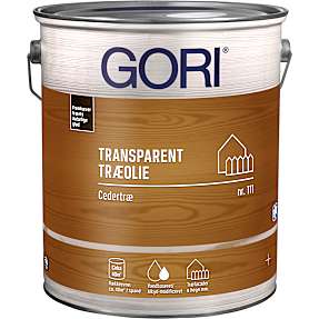 Gori 111 transparent træolie cedertræ 5 liter