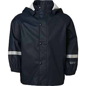 Basecamp børne regnjakke str. 80 - mørkeblå