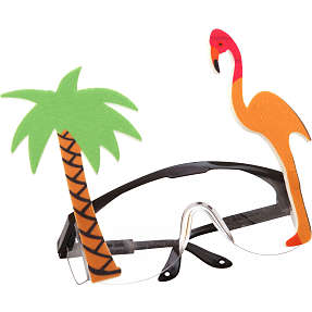 Sjove sikkerhedsbriller - flamingo