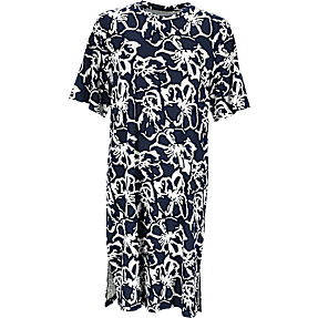 VRS dame blomstret T-shirtkjole str. M - navy