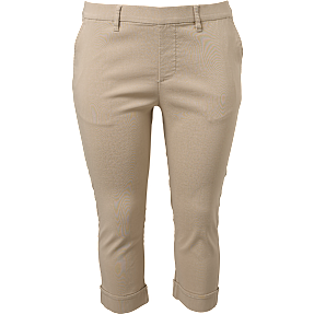 VRS dame capri bengalin bukser str. 50 - lysebrun
