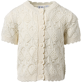 VRS børne cardigan str. 110/116 - hvid