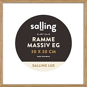 Ramme i massiv eg m. glas - 30x30 cm