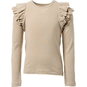 VRS børne bluse str. 110/116 - brun