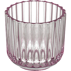 Lyngby fyrfadsstage lyserød - 6,5 cm