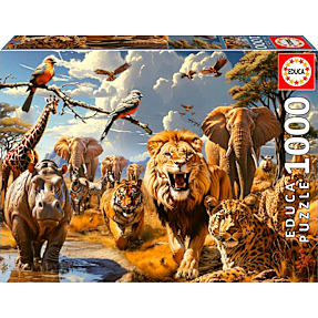 Vilde dyr puslespil - 1000 brikker