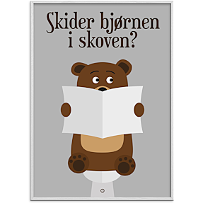 Skider bjørnen i skoven? - 30x40 cm