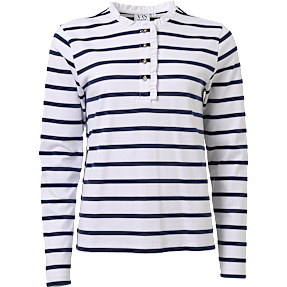 VRS dame top str. L - hvid/navy