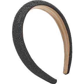 CBYH dame hårbøjle med sten - sort