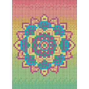 Diamond Art lærred 13x18 cm - mandala