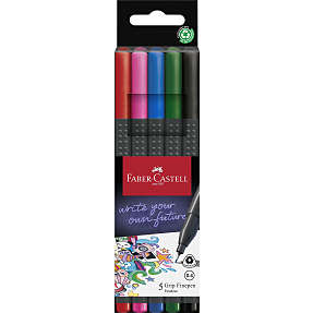 Faber-Castell grip finepen - 5 stk