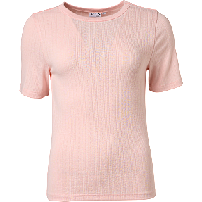 VRS dame pointelle top str. XL - lyserød