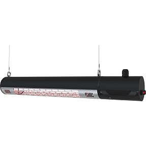 Hortus væghængt terrassevarmer - sort/sølvfarvet