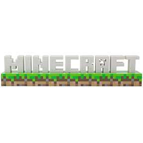 Minecraft lampe - hvid, sort og brun
