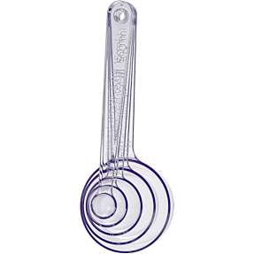 Køkkenchef måleske-sæt 5-pak - transparent