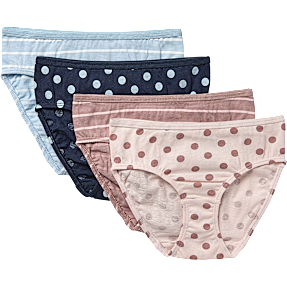 VRS børne 4-pak trusser str. 122/128 - blå/rosa