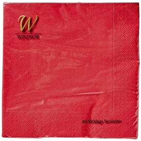 Windsor ensfarvede servietter 40x40 cm 20-pak - Rubinrød