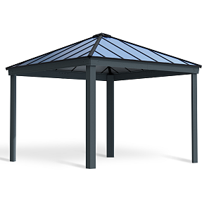 Havepavillon Dallas 4,2x4,2 meter - antracitgrå