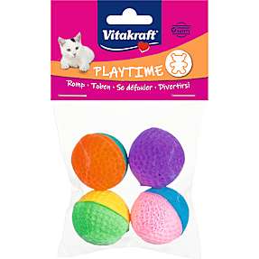 Kattelegetøj bolde 4 stk. Ø: 4 cm