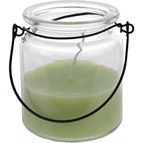 Lys i glas m. hank - grøn