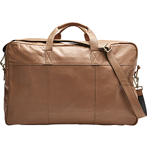 Unisex weekend skindtaske - cognac