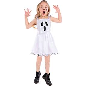 Halloween spøgelseskjole kostume str. 116