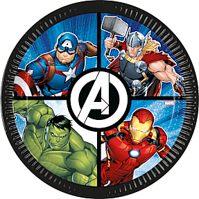 Avengers paptallerkener Ø: 23 cm 8-pak