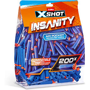 X-shot Insanity genopfyldningspakke med 200 pile