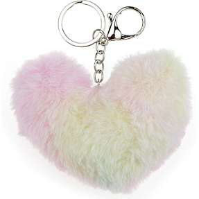 CBYH nøglering - beige/lyserød