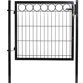 Havelåge til panelhegn deko "o" - sort