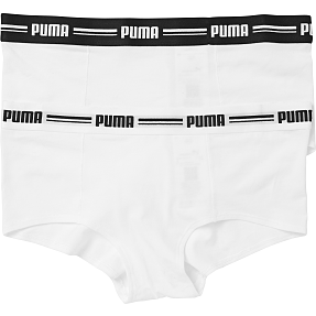 PUMA dame 2-pak mini shorts str. M - hvid