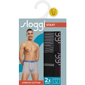 Sloggi herre 2-pak tights str. L - stribet