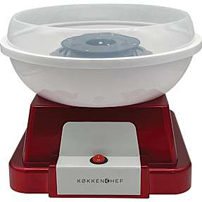 Køkkenchef candyfloss maskine - rød/hvid