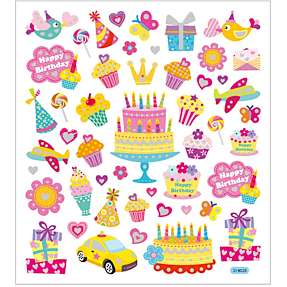 Klistermærker - Fødselsdag