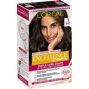Permanent hårfarve 3 Dark Brown m. balsam m. pro-keratin, ceramid og kollagen