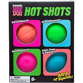 Needoh Teenie Hot Shots klemmelegetøj 4-pak