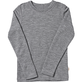 808 børne uld trøje str. 110/116 - grå