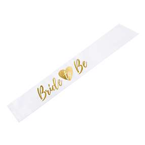 Skærf "Bride to be" 75 cm - hvid