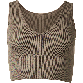 VRS dame seamless top str. M/L - brun