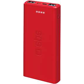 SBS powerbank 10.000 mAh - rød
