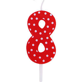 Salling "8" kagelys - Rød/hvid