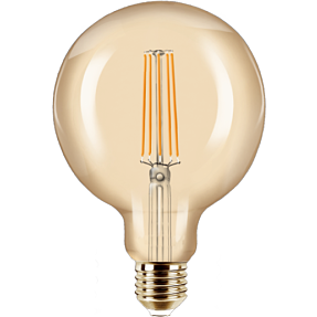 Salling ravfarvet globepære 4W - varmt hvidt lys