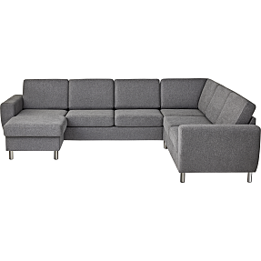 Rom Nordic vendbar hjørnesofa med chaiselong - antracit